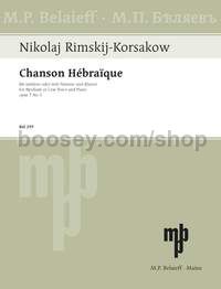 Chanson Hébraïque op. 7/3 - medium or low voice & piano