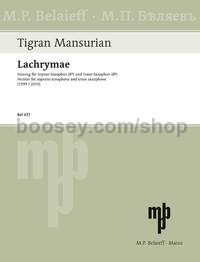 Lachrymae - version for soprano saxophone and tenor saxophone