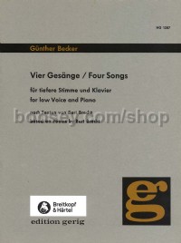4 Gesänge nach Texten von B. Brecht - low voice & piano