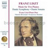Complete Piano Music (26): Dante Symphony / Dante Sonata (arr. for 2 pianos) (Naxos Audio CD)