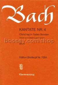 Cantata No. 4 Christ Lag In Todes Banden BWV 4 (Vocal Score)