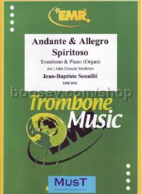 Andante & Allegro Spiritoso for trombone & piano (Bass/Treble Clef)