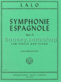 Symphonie Espagnole Op 21 (violin & piano)