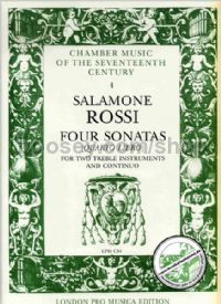 Sonatas (4) Op 4 for 2 recorders
