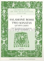 Sonatas (2) Op 4 for 2 recorders