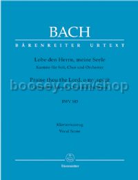 Cantata BWV 143 'Lobe Den Herrn' (vocal score)