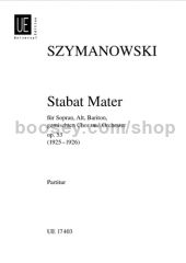 Stabat Mater, Op.53 (SABar Soli, SATB & Orchestra) (Study Score)