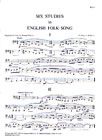 Six Studies in English Folksong (for Eb saxophone)