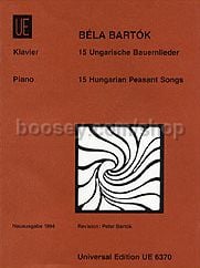 Fifteen Hungarian Peasant Songs - piano