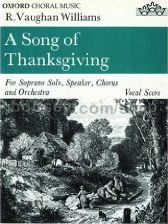 A Song Of Thanksgiving (vocal score)