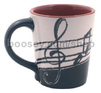 Latte Mug 12Oz - Music Notes