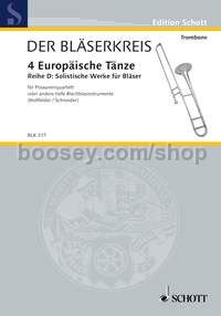 4 European Dances - 4 trombones or brass instruments (score)