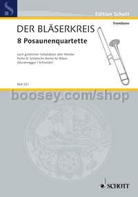8 Posaunenquartette - 4 trombones (score & parts)