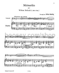Minuet for violin & piano