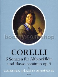 6 Sonaten für Altblockflöte und Basso Continuo op. 5, Teil II (Score & Parts)