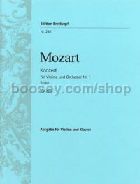 Concerto No. 1 in Bb KV207 - violin & piano