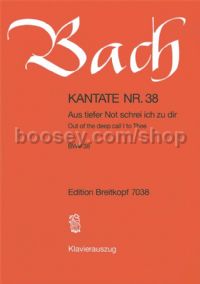 Cantata No. 38 Aus Tiefer Not (vocal score)
