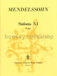 Sinfonia XI in F minor - string ensemble (score)