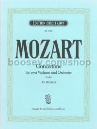 Concertone in C major KV 190 (186e) - 2 violins & piano reduction
