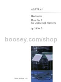 Hausmusik Op. 26, Duet No. 2 - clarinet, violin