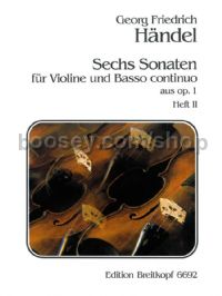 6 Sonatas op. 1, No. 13, 14, 15 - violin & basso continuo
