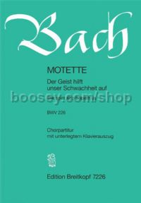 Motette: Der Geist hilft unsrer Schwachheit auf BWV 226 - SATB (choral score)