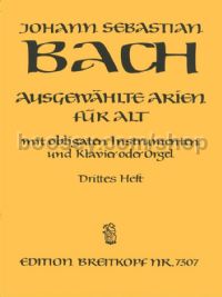 Ausgewählte Arien für Alt 3 - alto, instruments, piano (organ)