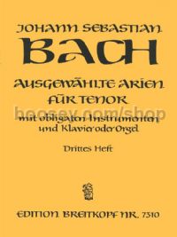 Ausgewählte Arien für Tenor 3 - tenor, ensemble, piano