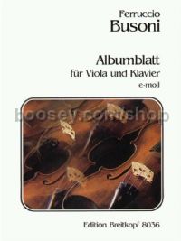 Albumblatt - viola, piano