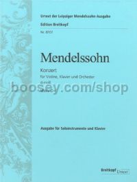 Concerto in D minor (violin, piano solo & reduction)
