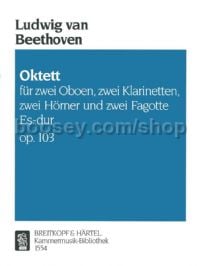Octet in Eb major op. 103 for wind octet (set of parts)