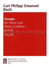 Sonata in G minor Wq 135 - oboe & basso continuo