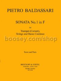 Sonata No. 1 in F - trumpet & orchestra (set of parts)