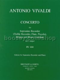 Concerto in C major RV 444 - piccolo & piano reduction