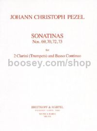 Sonatinas Nos. 69, 70, 72, 73 - 2 trumpets & basso continuo