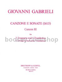 Canzone e Sonate (1615) No. 3 (score & parts)