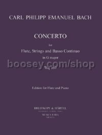 Flute Concerto in G major, Wq 169 - flute & piano reduction