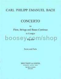 Flute Concerto in G major, Wq 169 (set of parts)