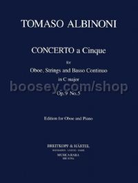 Concerto à 5 in C major, op. 9/5 - oboe & piano reduction