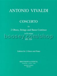 Concerto in D minor RV 535 - 2 oboes & piano reduction