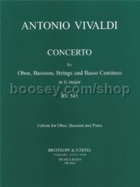 Concerto in G major RV 545 - oboe, bassoon & piano reduction