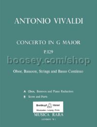 Concerto in G major RV 545 - oboe, bassoon & orchestra (set of parts)