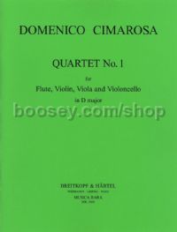 Quartet No. 1 in D major - flute, violin, viola & cello (set of parts)