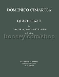 Quartet No. 6 in A minor - flute, violin, viola & cello (set of parts)