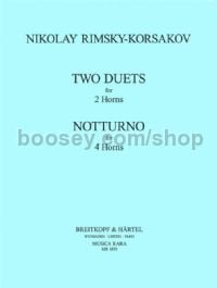2 Duets / Notturno - 2 horns / 4 horns (set of parts)