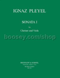 Sonata I in Eb major - clarinet & viola (set of parts)