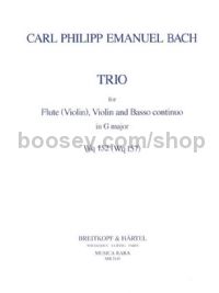 Trio Sonata in G major, Wq 152 (score & parts)