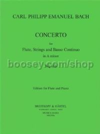 Flute Concerto in A minor Wq 166 - flute & piano reduction