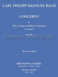 Flute Concerto in A minor Wq 166 (study score)