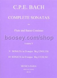 Complete Sonatas, Vol. 5: Sonata in D major Wq 129, in D major Wq 131 - flute & basso continuo